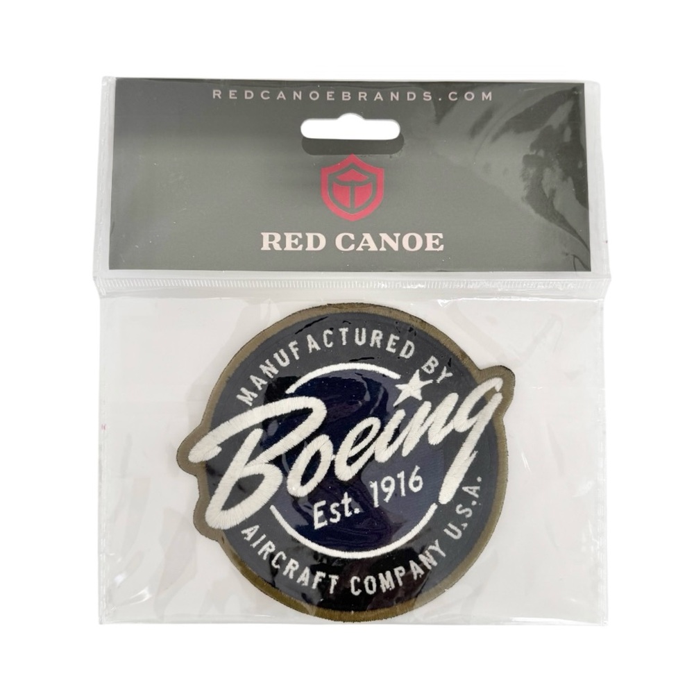 Boeing Patch Red Canoe Embroidered Airplane Patch NWT New Aviation Collectibles